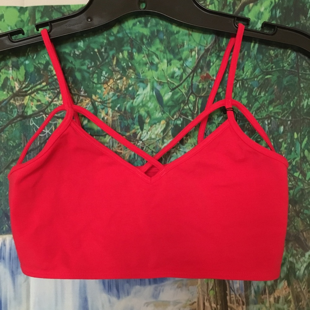 Victoria’s Secret Red Cotton Caged Bralette